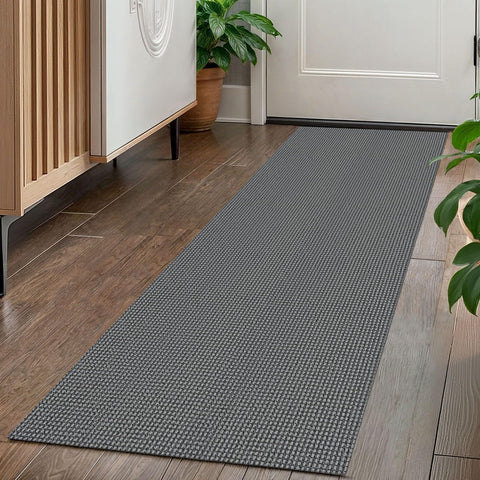 KOZYFLY hallway runner in a compact entryway showing durable design