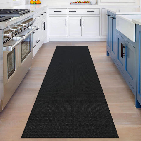 Kozyfly non-slip back keeps rug secure on smooth floors.