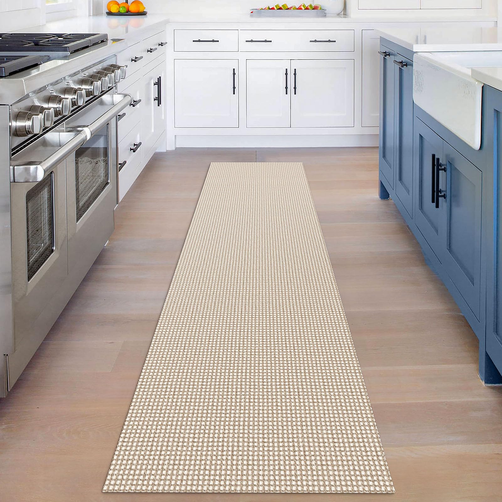 KOZYFLY non-slip rubber backed rug boosts safety in busy corridors.