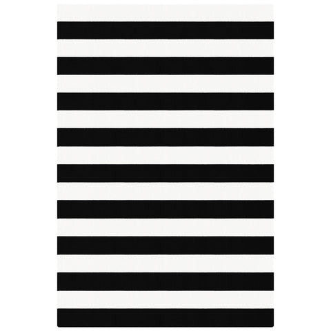 KOZYFLY striped decor rug brightens spaces and hides light foot traffic.