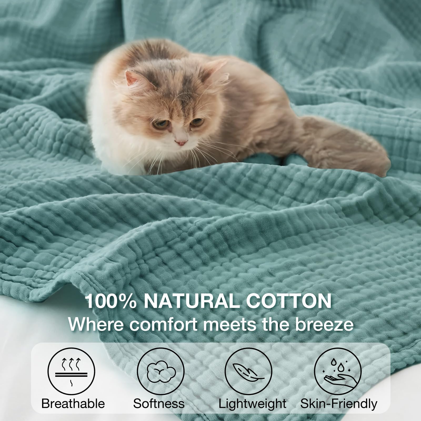 Kozyhvn nursing-friendly teal blanket as a breathable cover.