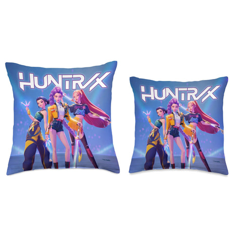 KPop Demon Hunters Huntr/X close-up pillow detail highlights stitching and premium fabric