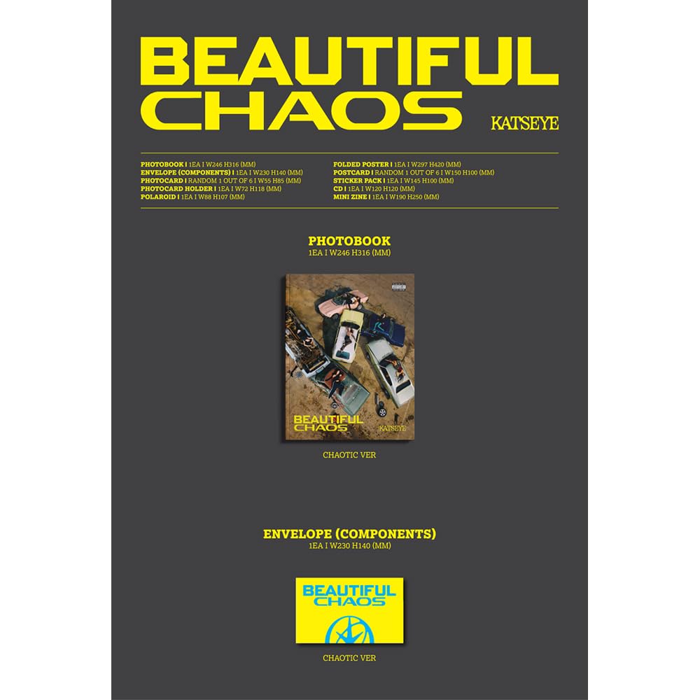 KPOP HEAVEN Katseye Beautiful Chaos EP photo book pages, immersive visuals for casual viewing.