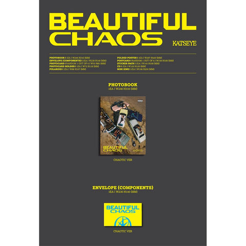 KPOP HEAVEN Katseye Beautiful Chaos EP photo book pages, immersive visuals for casual viewing.