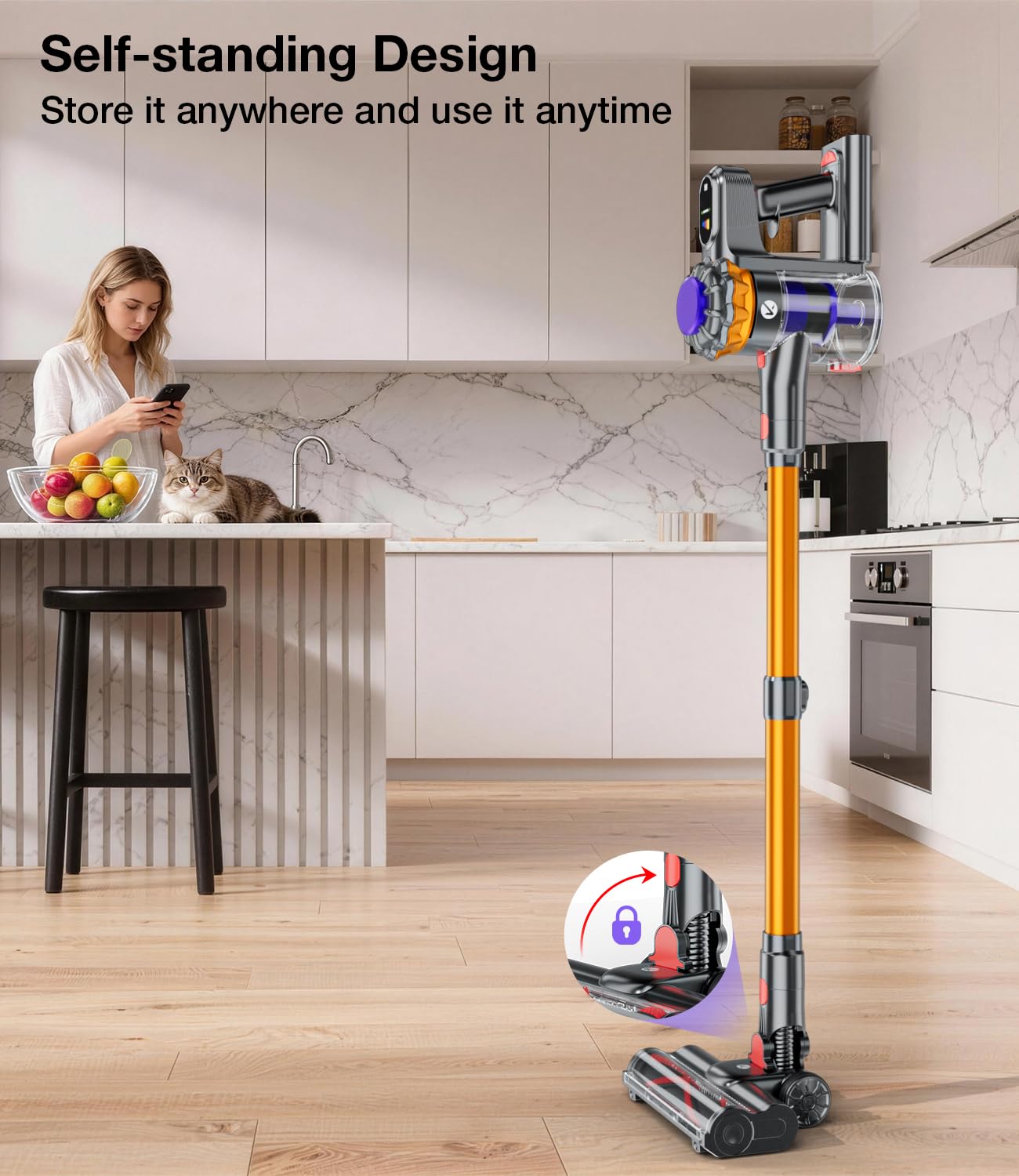 KQAHA 8-in-1 handheld vacuum adapts for car seats and sofas.