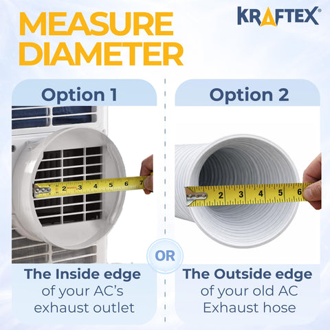 Kraftex AC hose extended to 80 inches for flexible placement