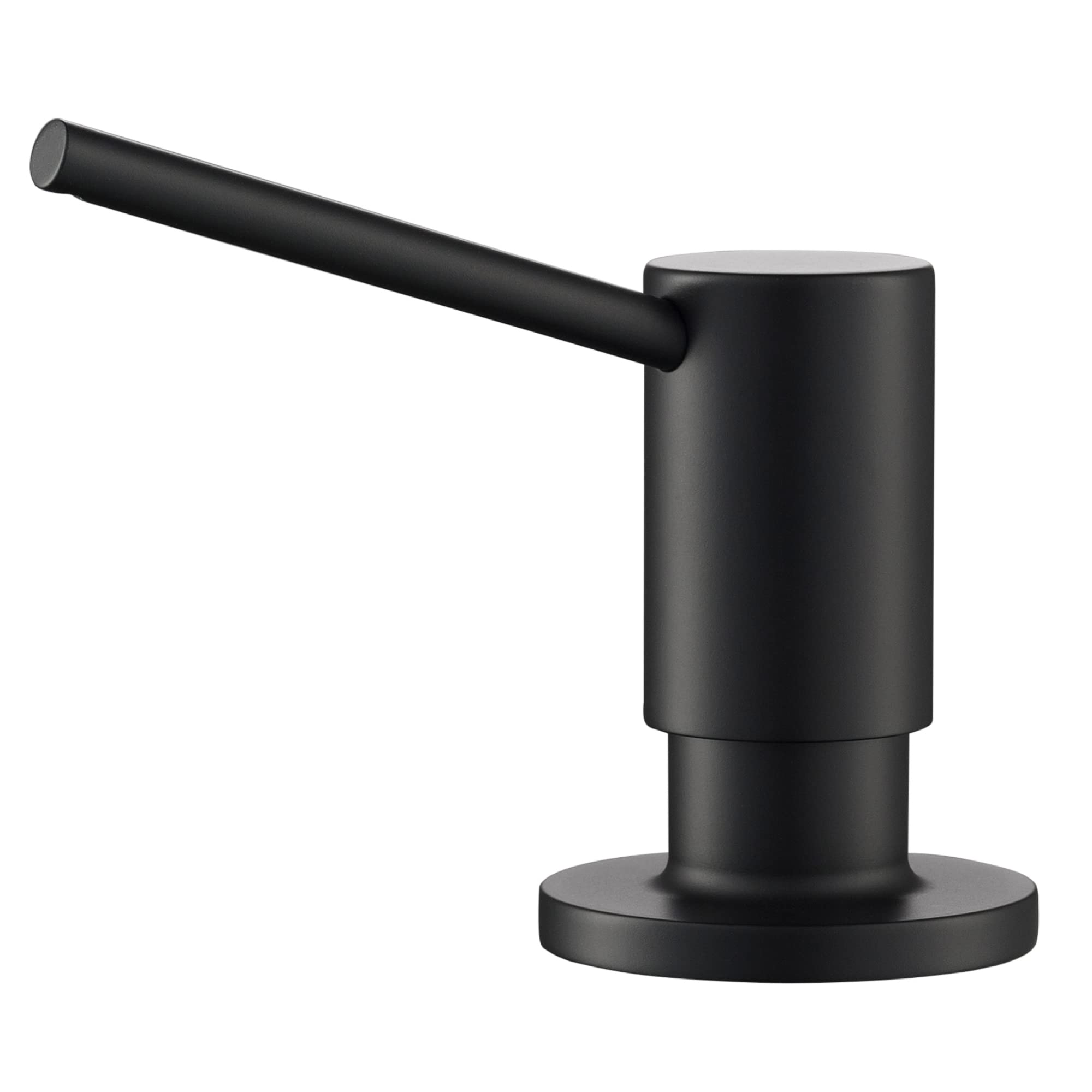 Kraus KSD-43MB matte black dispenser front view for easy soap access