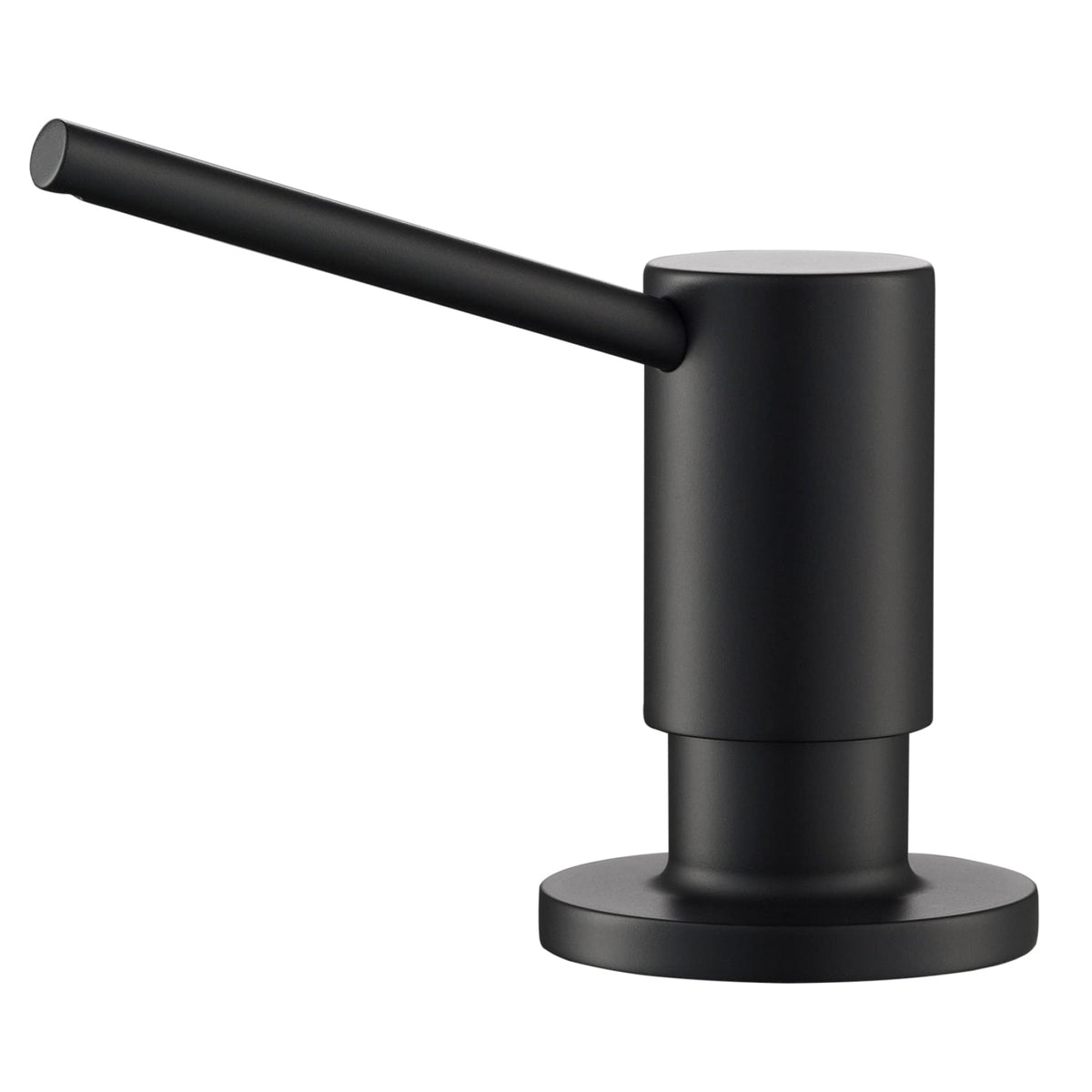 Kraus KSD-43MB matte black dispenser front view for easy soap access