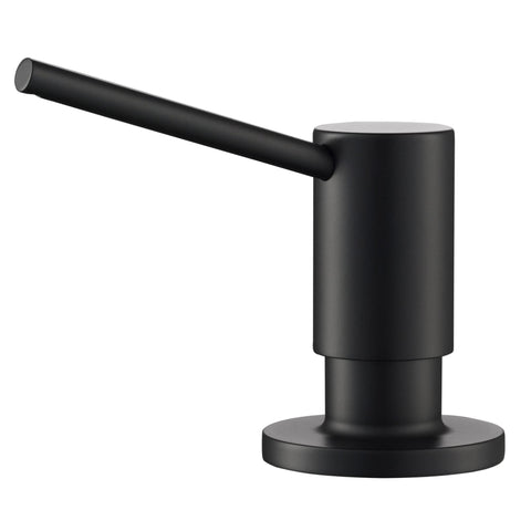 Kraus KSD-43MB matte black dispenser front view for easy soap access