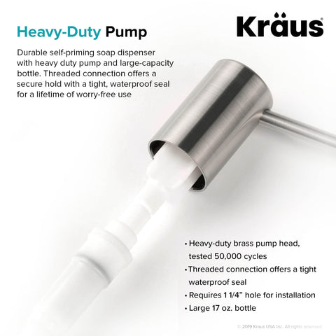 Kraus KSD-43SFS rust-resistant finish for lasting kitchen durability.
