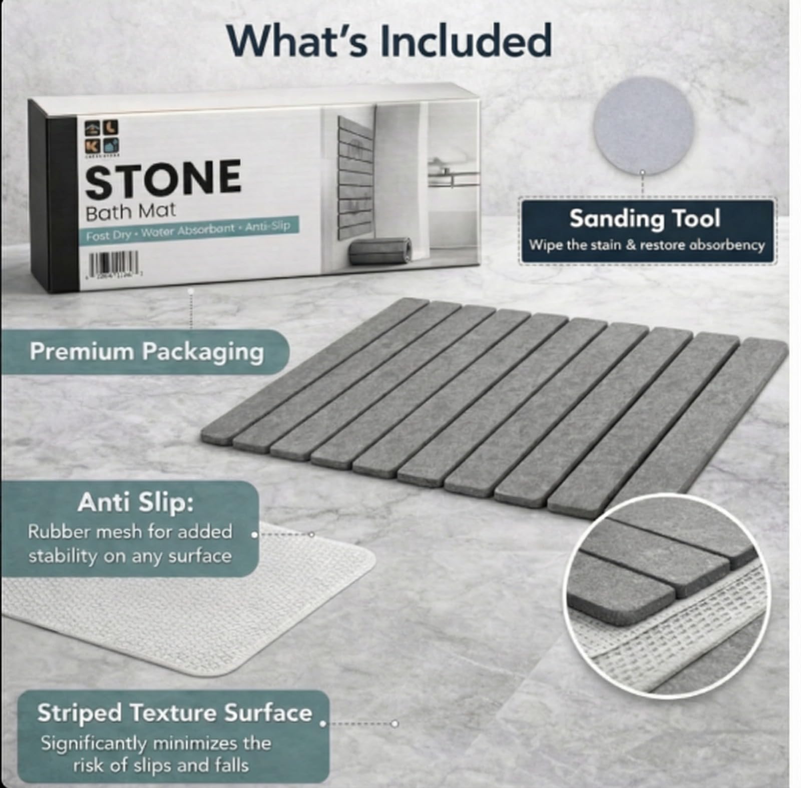 Krave Living easy-clean mat wipedown keeps it fresh after use.