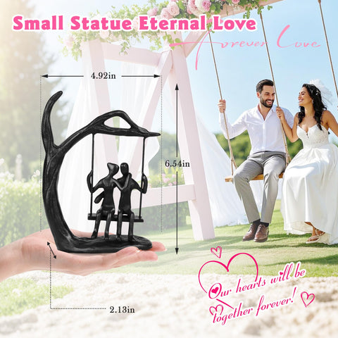 Kresecioo Mr and Mrs iron statue versatile gift for him and her.