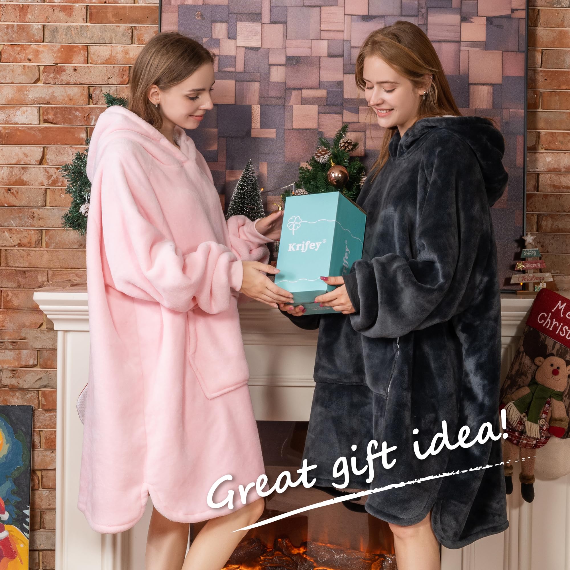 Krifey wearable blanket hoodie makes a thoughtful gift for loved ones.