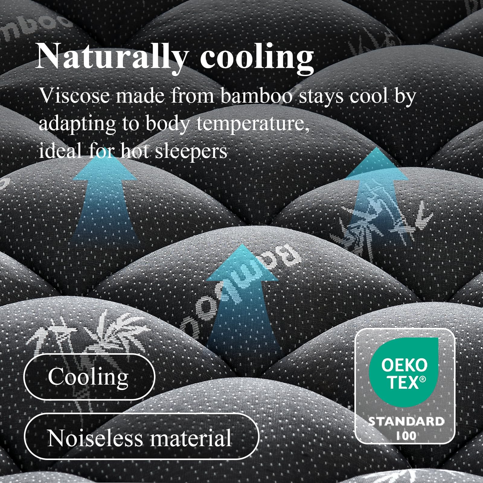 KRIMANO bamboo viscose cover provides breathable, cooling comfort