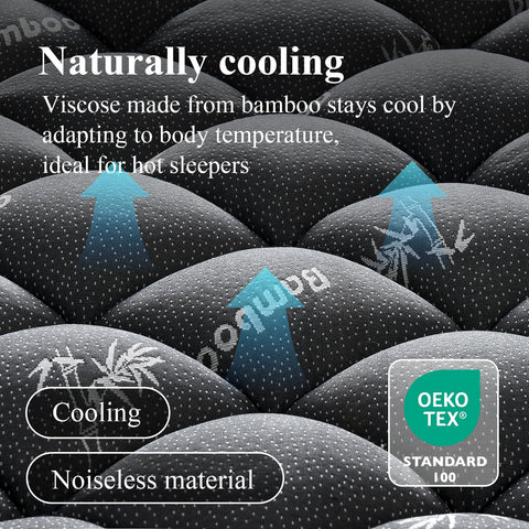 KRIMANO bamboo viscose cover provides breathable, cooling comfort