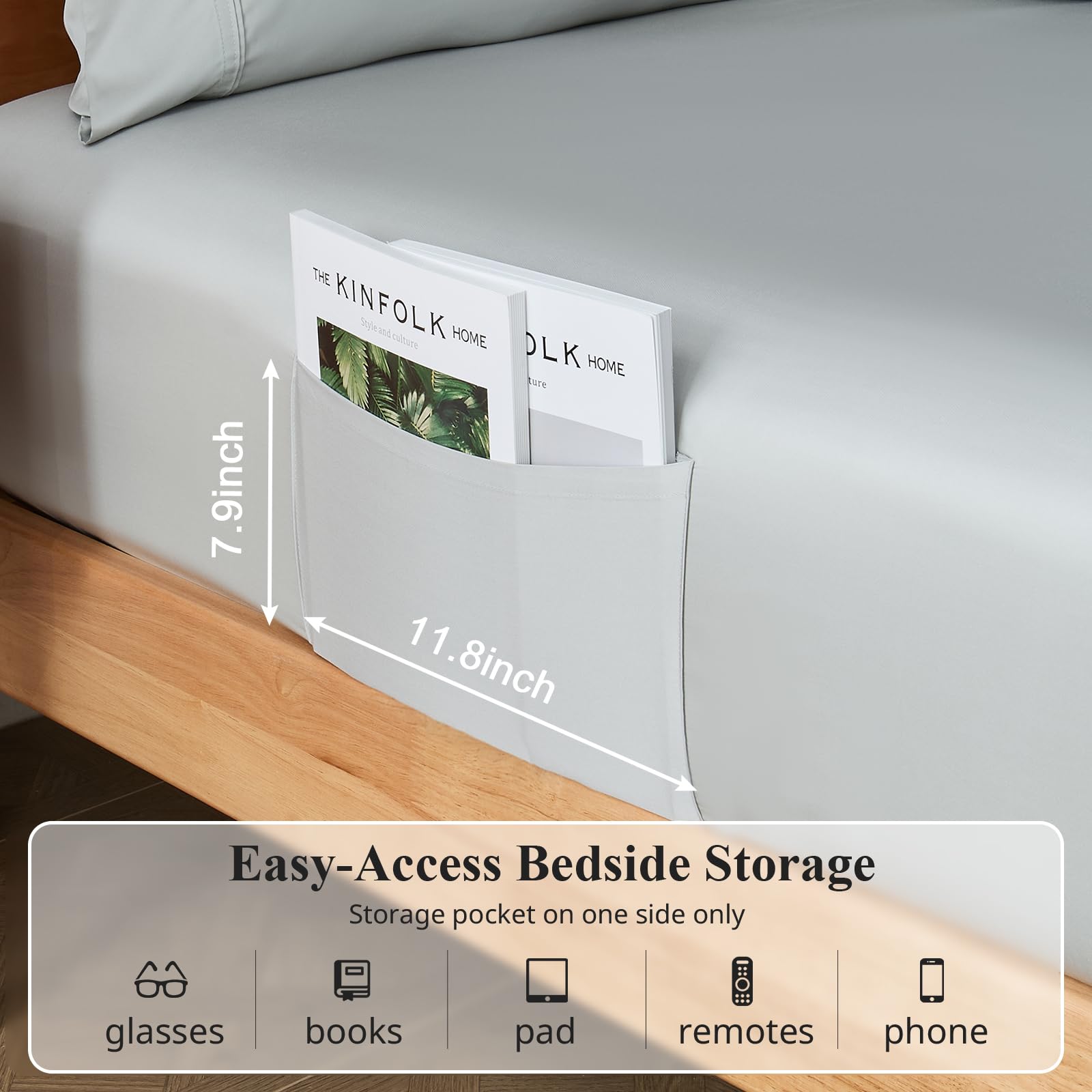 KRIMANO deep-pocket 17-inch fit keeps sheets secure