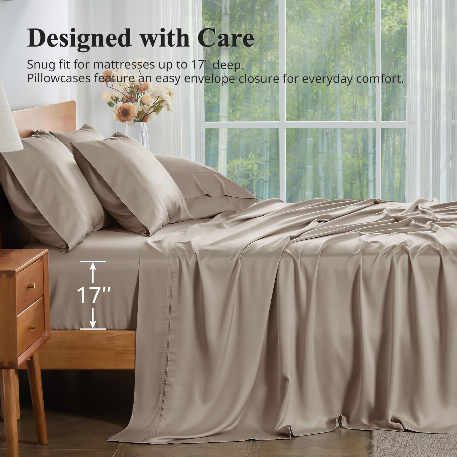 KRIMANO Deep-pocket elastic band demonstrates secure mattress fit.