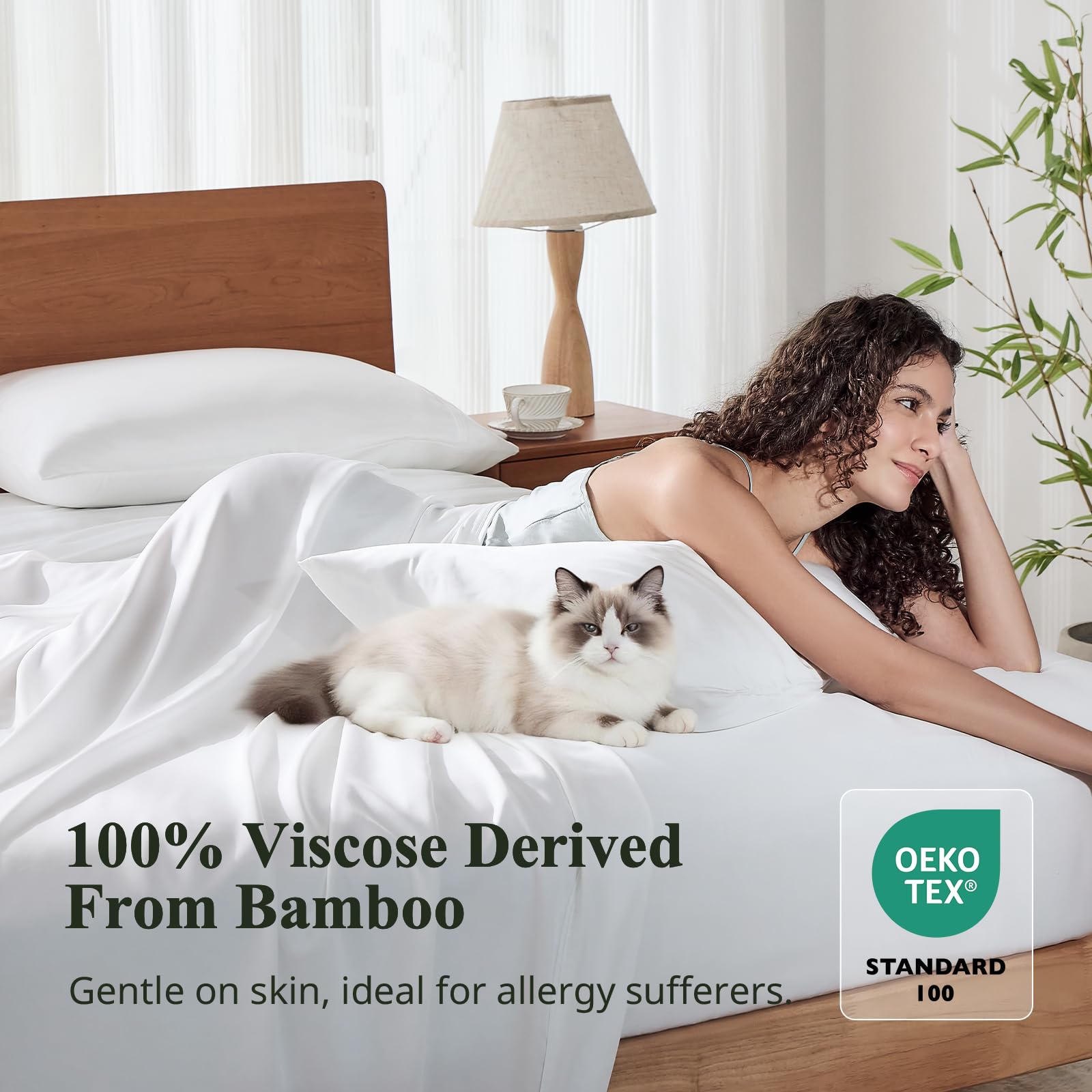 KRIMANO bamboo sheets stay cooling and breathable for hot sleepers.