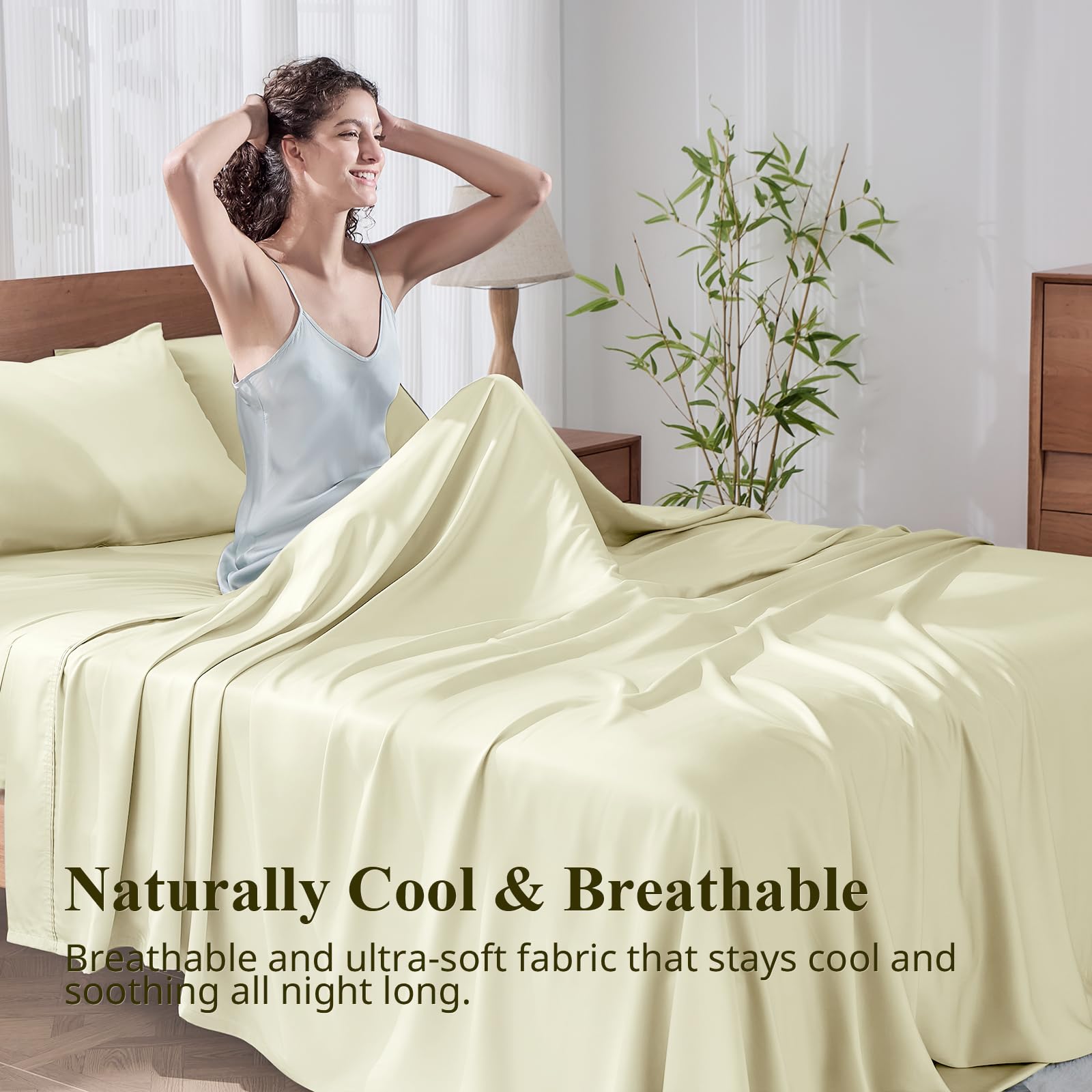 KRIMANO pillowcases creme with envelope closure for neat, wrinkle-free pillows