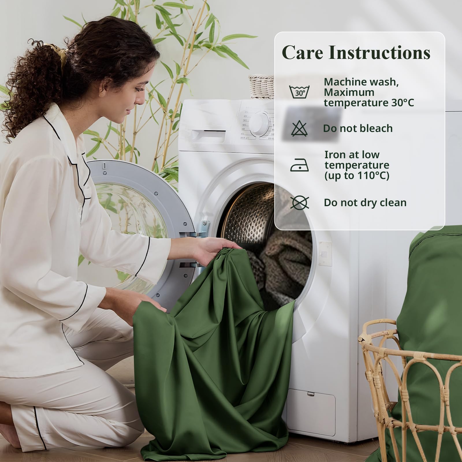KRIMANO care icon indicating cold wash and no bleach.