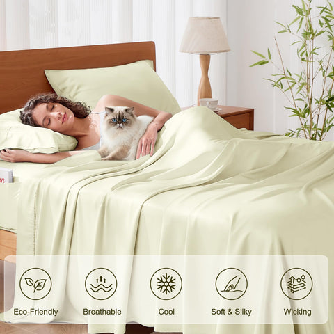 KRIMANO room scene creme conveying hotel-like bedding for home bedroom