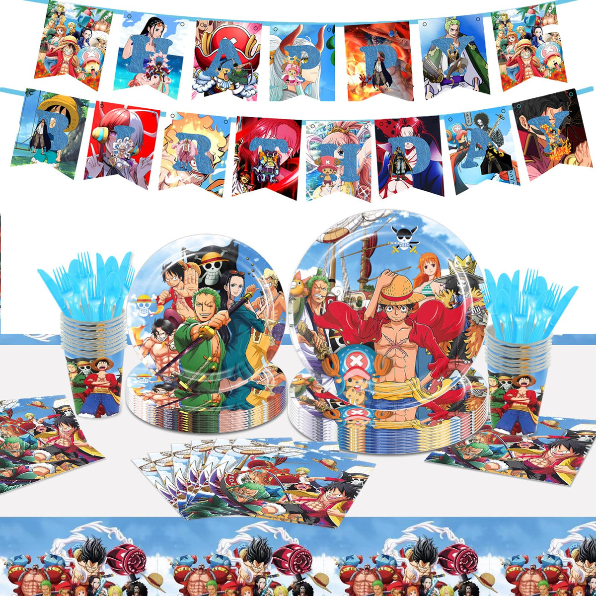 KROCEUS One Piece banner decor enhances birthday theme and ambiance
