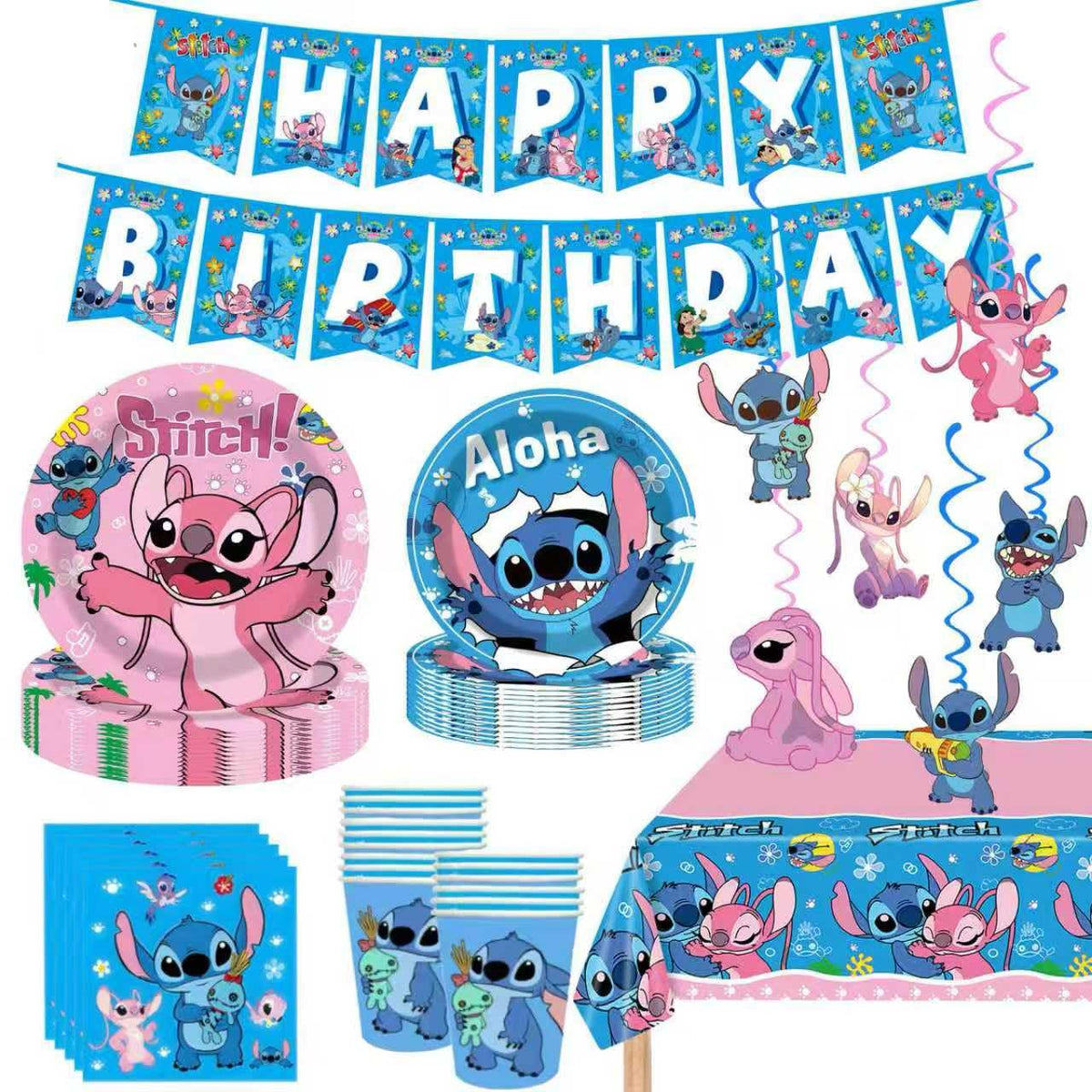 KROCEUS Stitch hanging swirls brighten parties and create memorable photos.