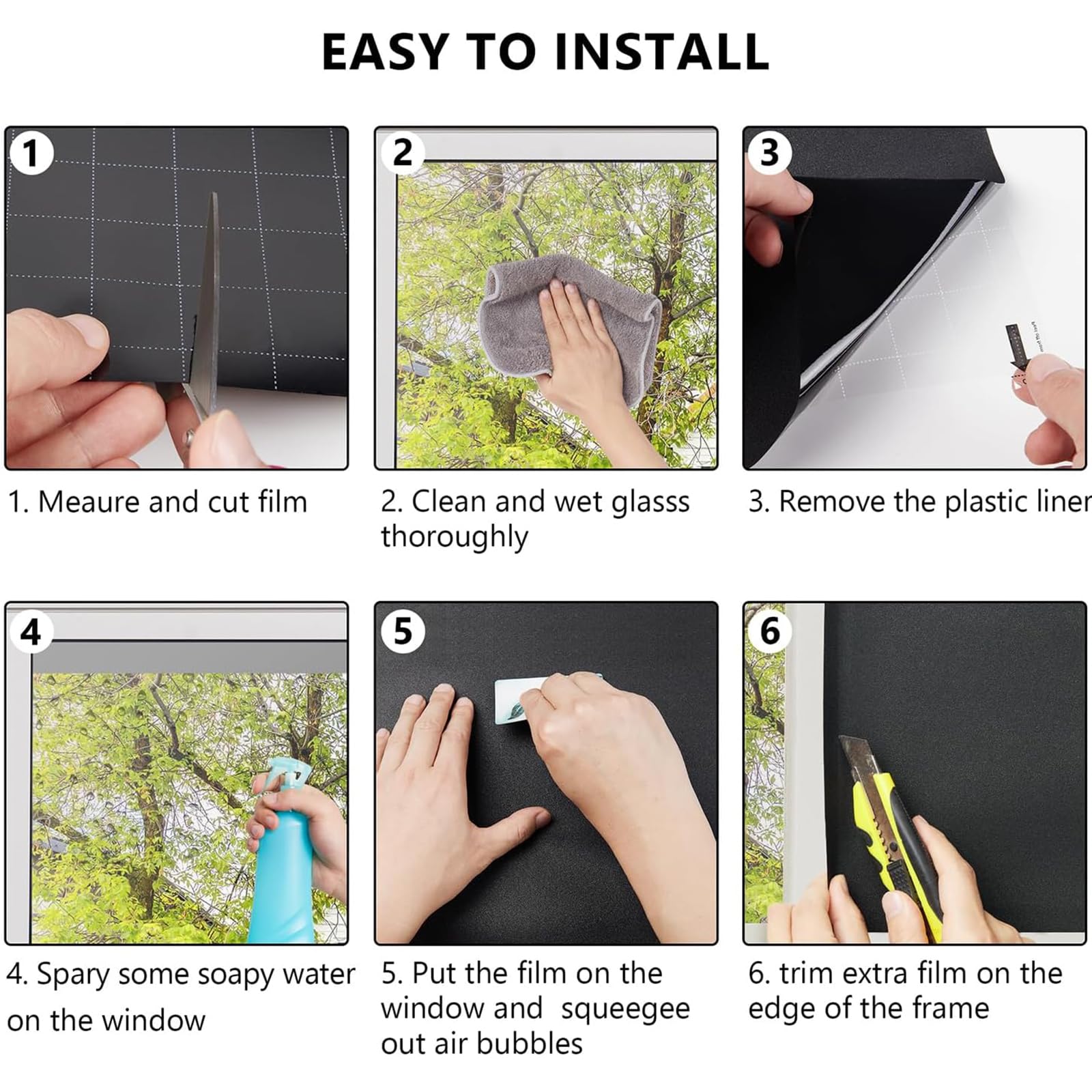 Kromapolis blackout window film suitable for multiple glass surfaces and rooms.
