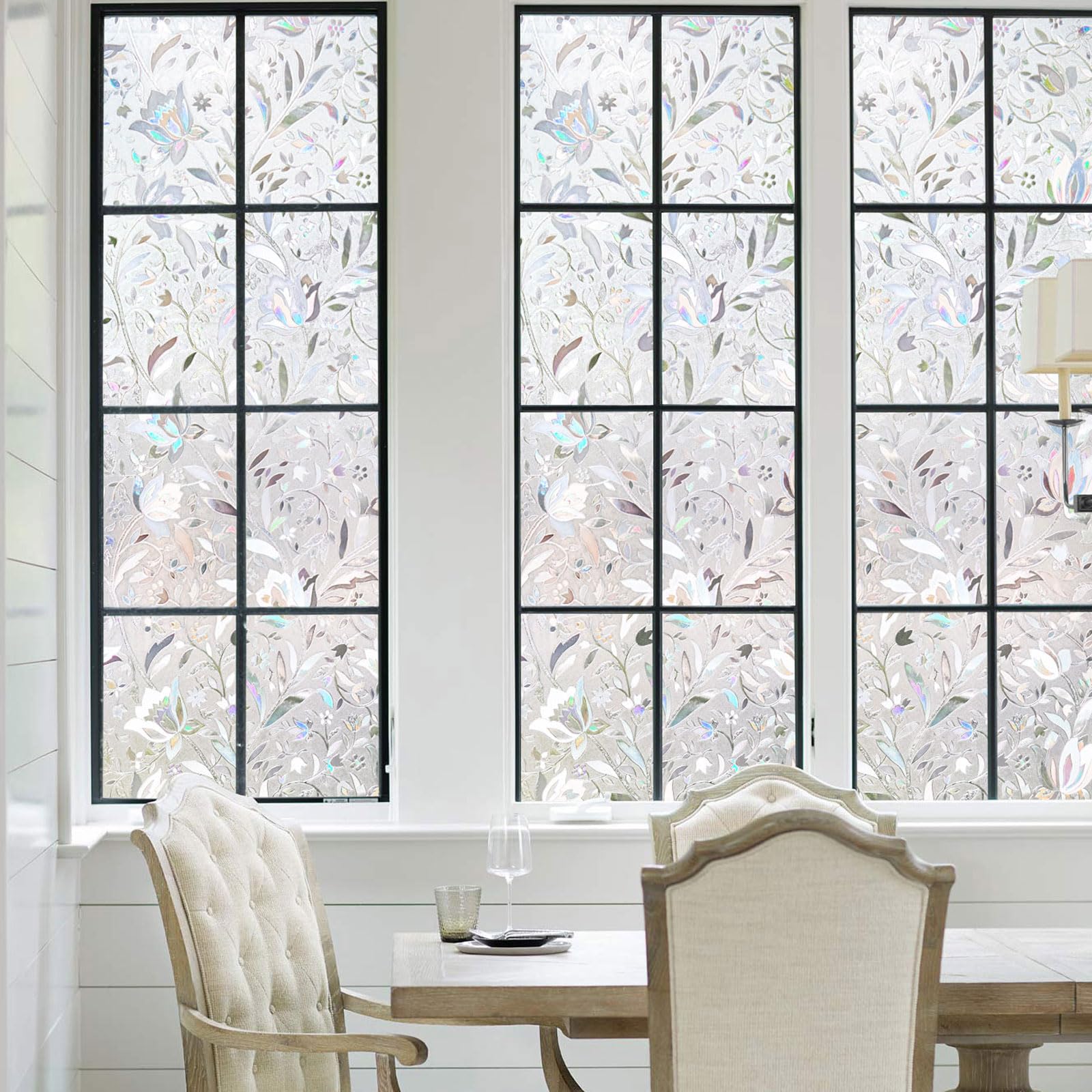 Kromapolis frosted privacy window film creates subtle privacy with light diffusion.