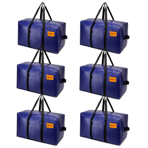 KRYSTY 6 Pack Moving Bags with extra-large capacity for bulky bedding and clothing.