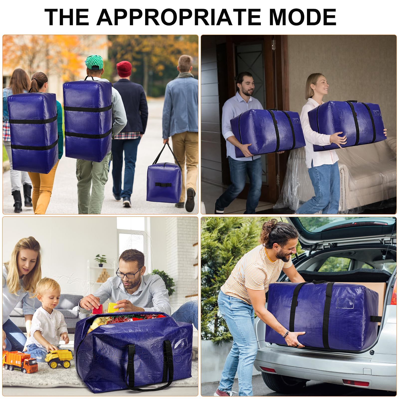 KRYSTY heavy-duty waterproof moving bags protect gear during travel and storage.