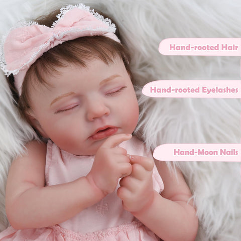 KSBD Reborn detailed eyebrows hand painted for authentic facial features