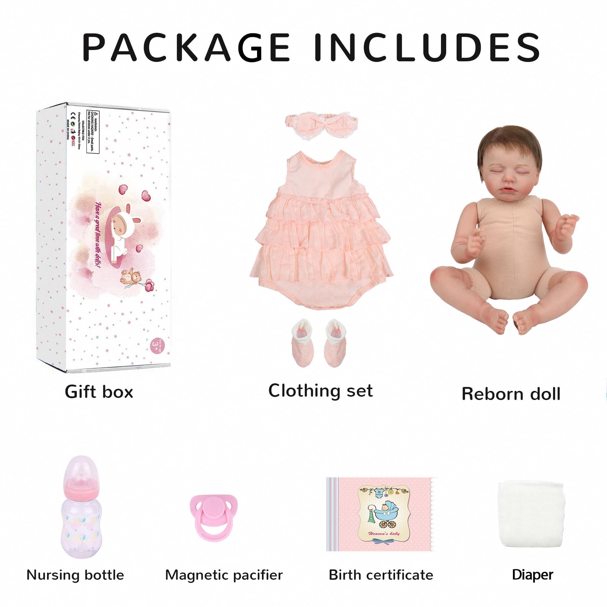 KSBD Reborn pink dress and hairband for a charming newborn look