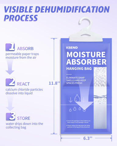 Ksend 10-pack moisture absorbers neatly stored and ready to use