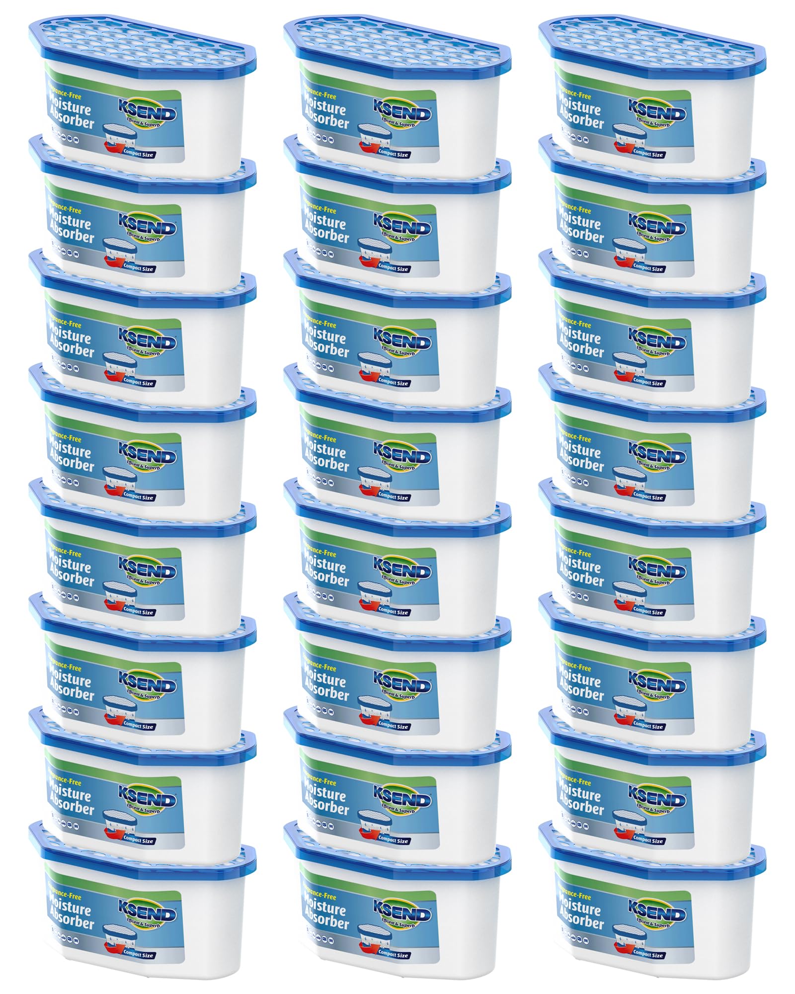 Ksend moisture absorbers 24-pack in blue box for closet humidity control