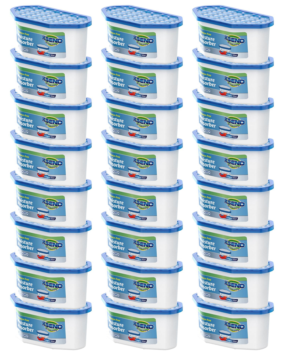 Ksend moisture absorbers 24-pack in blue box for closet humidity control
