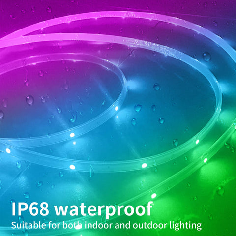 KSIPZE RGB color-changing LEDs create dynamic exterior ambiance