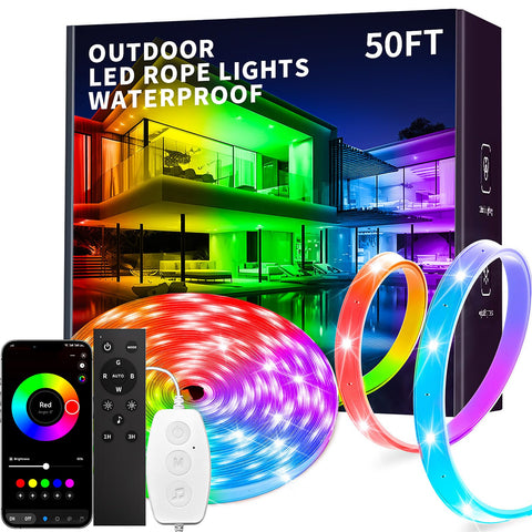 KSIPZE IP68 waterproof outdoor LED strip for year-round balcony lighting