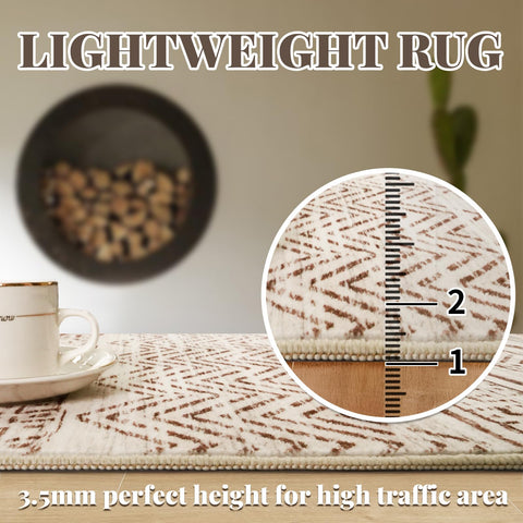 Ksrau beige Moroccan runner adds practical style to home entrances.