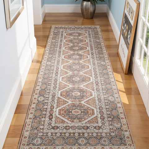 Soft touch Ksrau oriental design brick rug for bedrooms