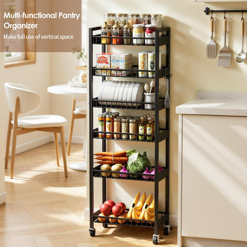 Kssiaz cart in bathroom proving compact storage for toiletries
