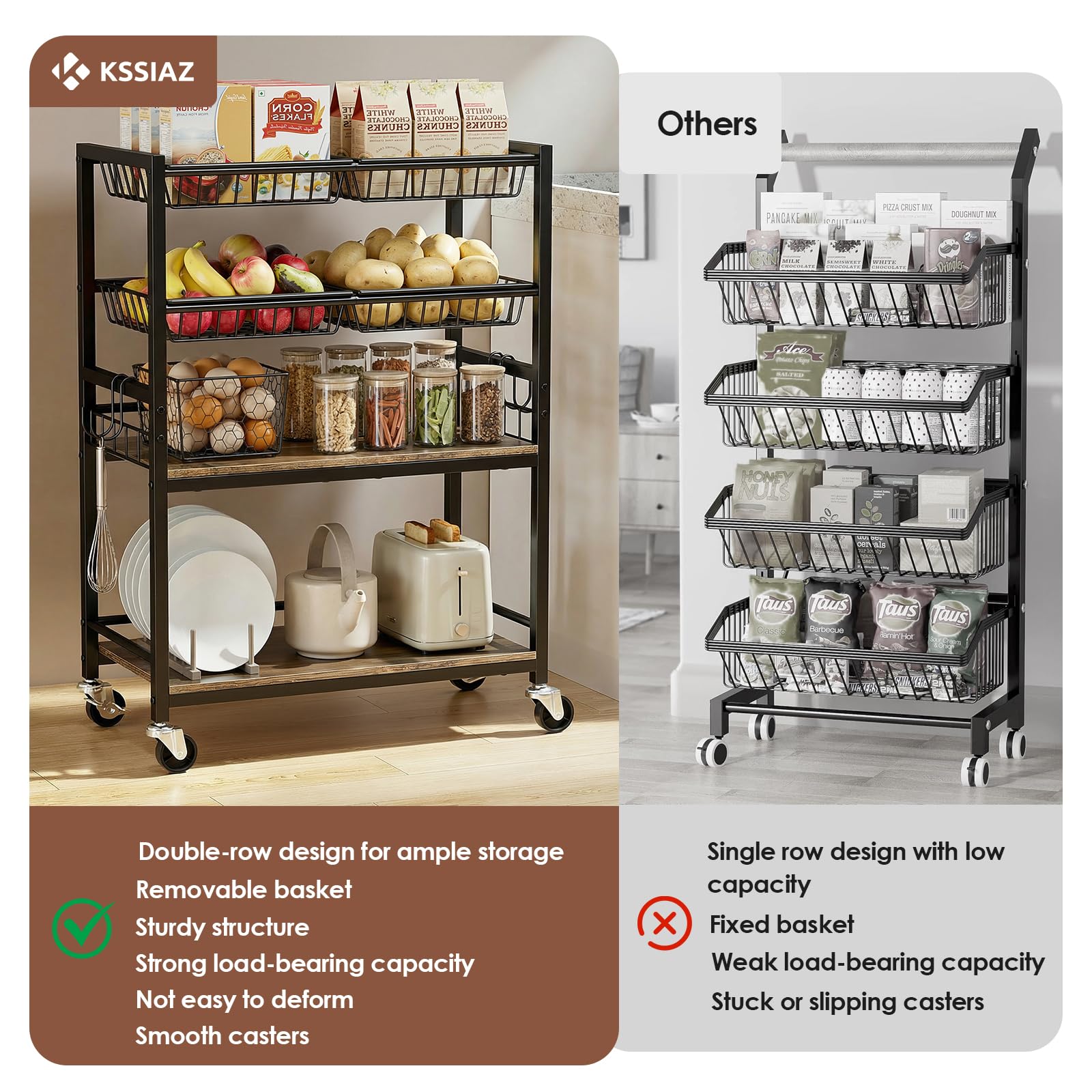 Kssiaz flat shelves support bottles and containers neatly in any room.