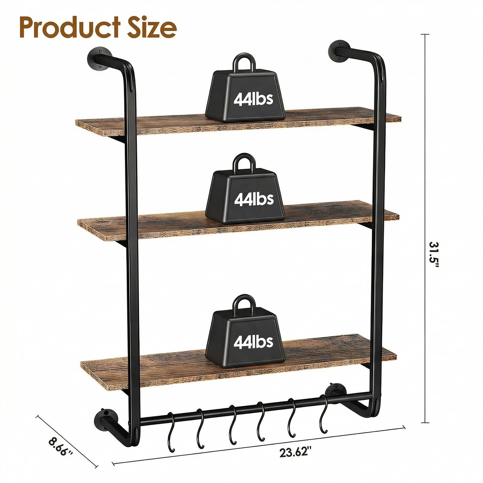 Kssiaz kitchen coffee-bar display shelf open design for mugs.