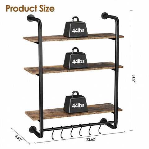 Kssiaz kitchen coffee-bar display shelf open design for mugs.