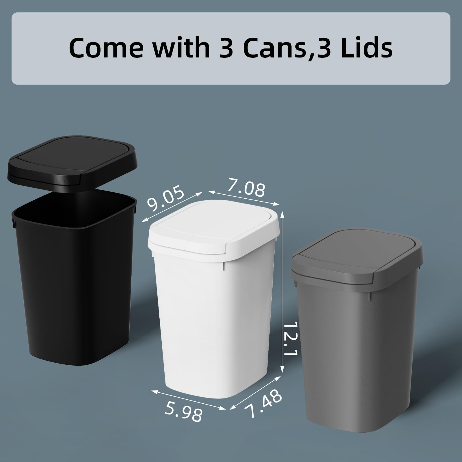 KSSKSS kitchen slim bin saves counter space in compact kitchens.