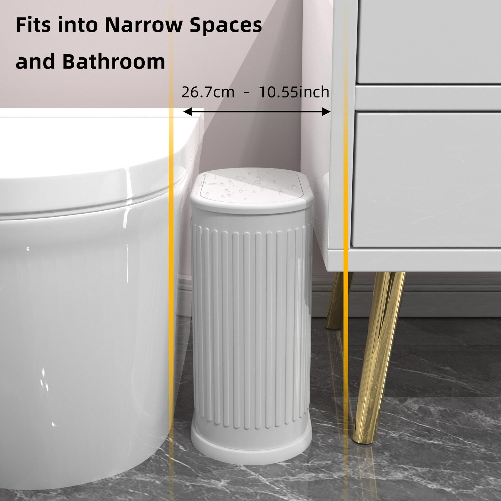 KSSKSS dog-proof pop-up lid shown closed to deter pets and trap odors
