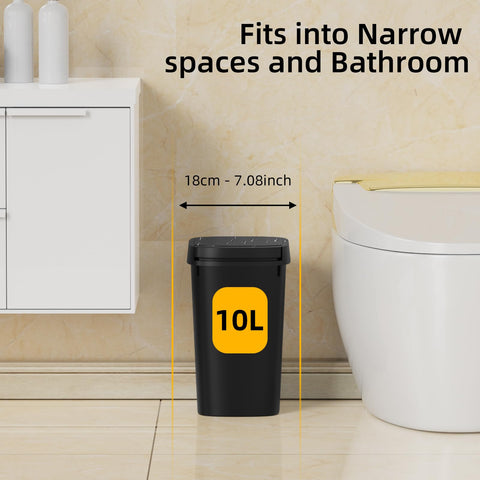 KSSKSS pop-up lid small trash can offers easy one-tap access.
