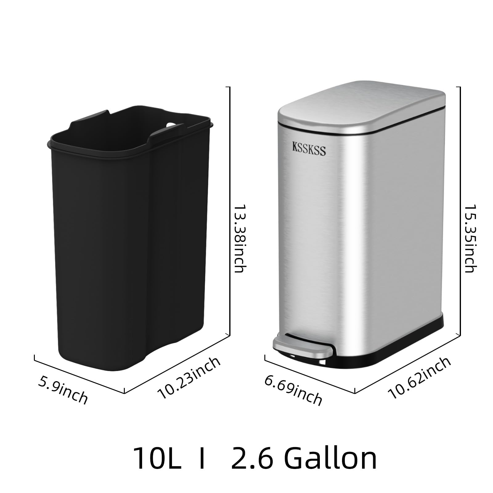 KSSKSS removable liner bucket enables easy disposal and cleaning