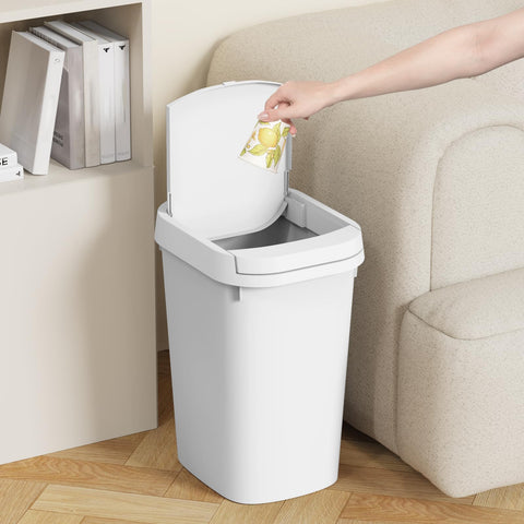 KSSKSS slim rectangular 10L trash bin fits under sinks and desks.
