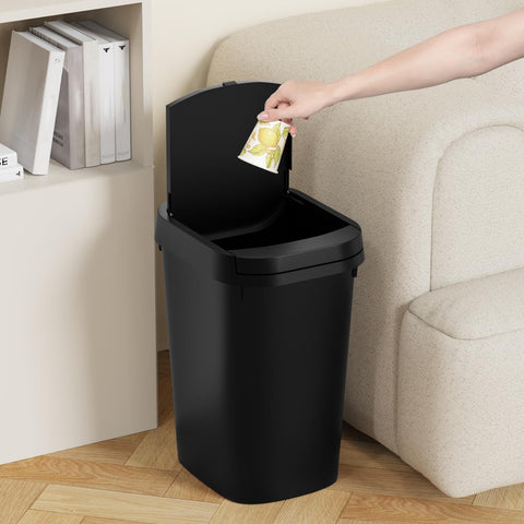 KSSKSS slim trash bin fits under desks and bathroom vanities for efficient waste disposal.